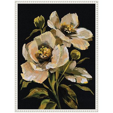 Sylvie Moody Floral 8 Framed Canvas by Annie Quigley