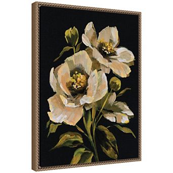 Sylvie Moody Floral 8 Framed Canvas by Annie Quigley