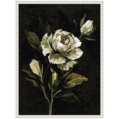 Sylvie Moody Floral 2 Framed Canvas by Annie Quigley