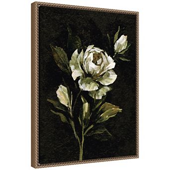 Sylvie Moody Floral 2 Framed Canvas by Annie Quigley