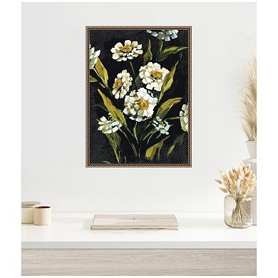 Sylvie Moody Floral 1 Framed Canvas by Annie Quigley