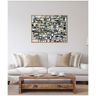 Sylvie Snowfall Horizontal Framed Canvas by Leah Nadeau