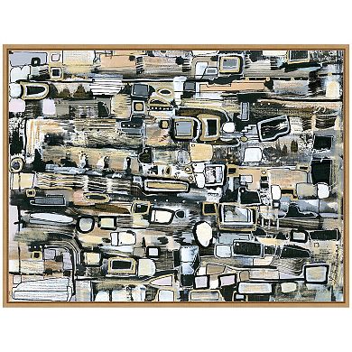 Sylvie Snowfall Horizontal Framed Canvas by Leah Nadeau