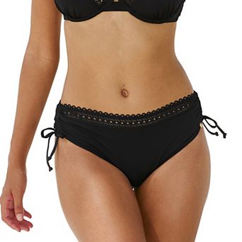 Lascana Women's Side Tie Lace Trim Bikini Bottom