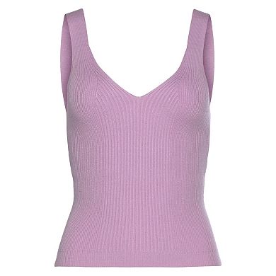 Lascana Women's Ribbed Knit V-Neck Top