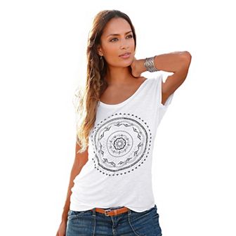 Lascana Women's Mosaic Boho Print Top