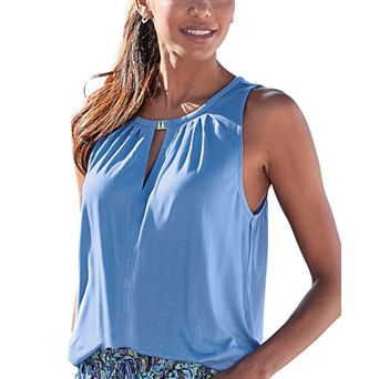 Lascana Women's Sleeveless Keyhole Top