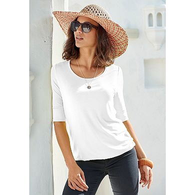 Lascana Women's 2 Pk Round Neckline Tops