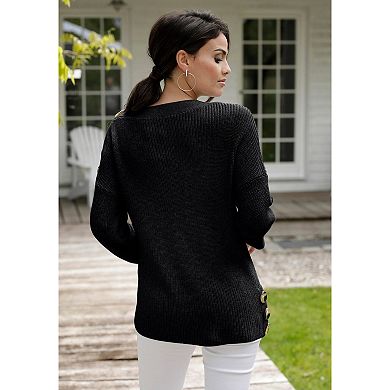 Lascana Women's Button Detail Sweater