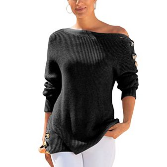 Lascana Women's Button Detail Sweater