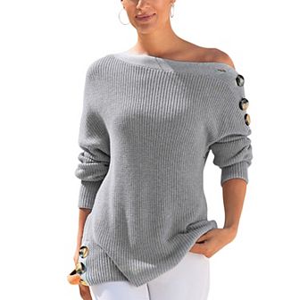 Lascana Women's Button Detail Sweater
