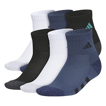 Boys adidas Athletic Cushioned 6-Pack Quarter Sock