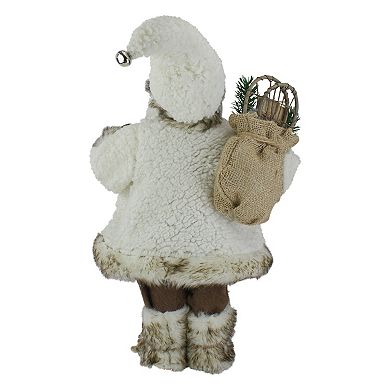 Northlight 12-in. Snow Lodge Santa Figure with Lantern Table Decor