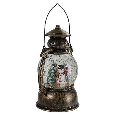Northlight 8-in. LED Lighted Snowman & Christmas Trees Snow Globe Lantern
