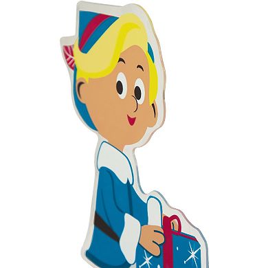 Northlight 7-in. Rudolph the Red-Nosed Reindeer Hermey with Christmas Present Double-Sided Window Cling