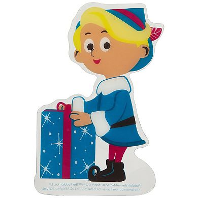 Northlight 7-in. Rudolph the Red-Nosed Reindeer Hermey with Christmas Present Double-Sided Window Cling