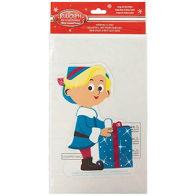 Northlight 7-in. Rudolph the Red-Nosed Reindeer Hermey with Christmas Present Double-Sided Window Cling