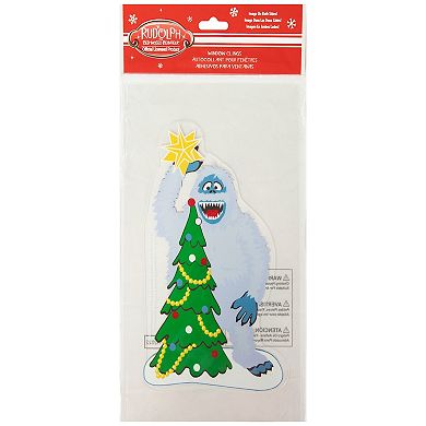 Northlight Rudolph the Red-Nosed Reindeer Bumble & Christmas Tree Double-Sided Gel Wall Decal