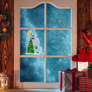 Northlight Rudolph the Red-Nosed Reindeer Bumble & Christmas Tree Double-Sided Gel Wall Decal