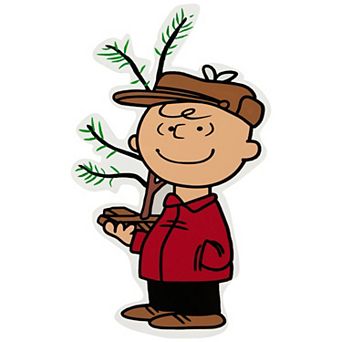Northlight Charlie Brown with Iconic Tree Double Sided Window Cling