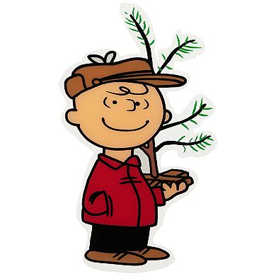 Northlight Charlie Brown with Iconic Tree Double Sided Window Cling