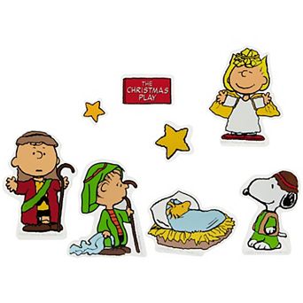 Northlight 8 pc Peanuts Christmas Nativity Double Sided Window Cling Set