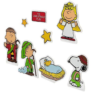 Northlight 8-pc. Peanuts Christmas Nativity Double Sided Wall Decal Set