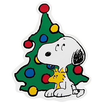 Northlight Peanuts Woodstock & Snoopy Christmas Tree Window Cling Decoration