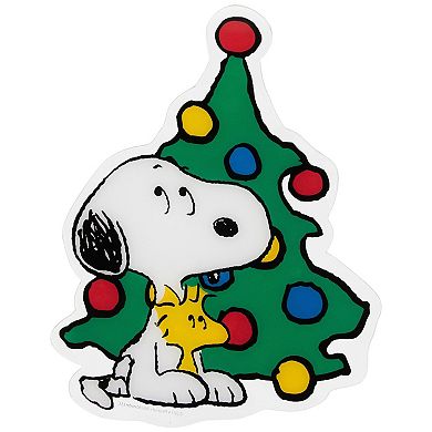 Northlight Peanuts Woodstock & Snoopy Christmas Tree Window Cling Decoration