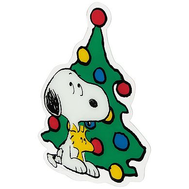 Northlight Peanuts Woodstock & Snoopy Christmas Tree Window Cling Decoration