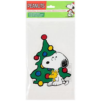 Northlight Peanuts Woodstock & Snoopy Christmas Tree Window Cling Decoration