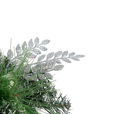 Northlight 30-in. Pine Candle Holder with Pinecones & Christmas Ornaments