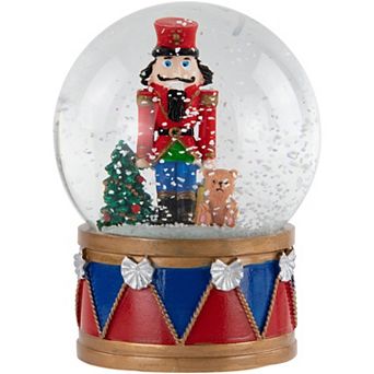Northlight Nutcracker & Teddy Bear Musical Snow Globe Table Decor