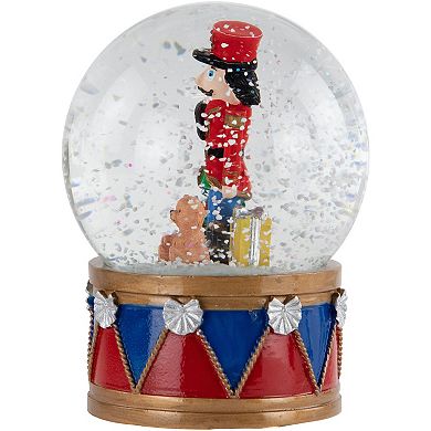 Northlight Nutcracker & Teddy Bear Musical Snow Globe Table Decor
