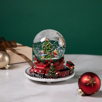 Northlight 6.5-in. Christmas Tree with Revolving Train Musical Snow Globe Table Decor