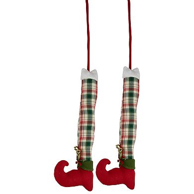 Northlight 2-pk. 30-in. Plush Elf Leg Christmas Picks Decor