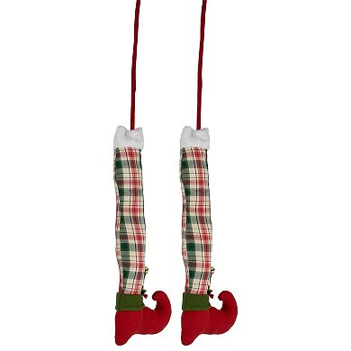 Northlight 2-pk. 30-in. Plush Elf Leg Christmas Picks Decor