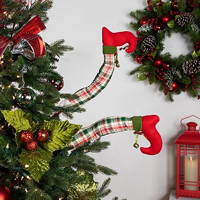 Northlight 2-pk. 30-in. Plush Elf Leg Christmas Picks Decor