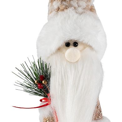 Northlight 19-in. Santa Gnome Holding Pine Sprigs Christmas Figure