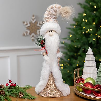 Northlight 19-in. Santa Gnome Holding Pine Sprigs Christmas Figure