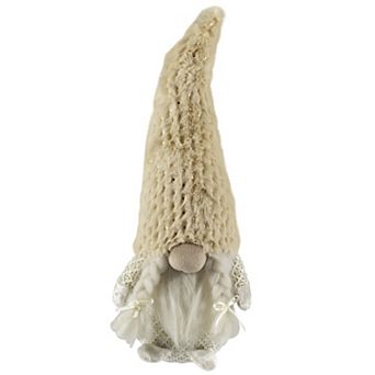 Northlight 12 in Girl Gnome Faux Fur Hat Christmas Figure Decor