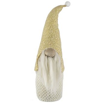 Northlight 17.5 in Plush Christmas Gnome with Sequins Tabletop Figure