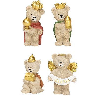 Northlight 8-pc. Bears Christmas Nativity Set Table Decor