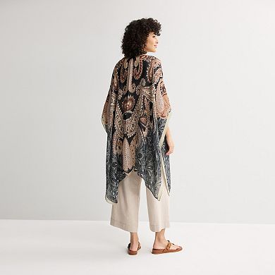 Women's Sonoma Goods For Life® Pleated Paisley Topper