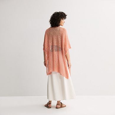 Women's Sonoma Goods For Life® Sequin Open Knit Ruana Topper