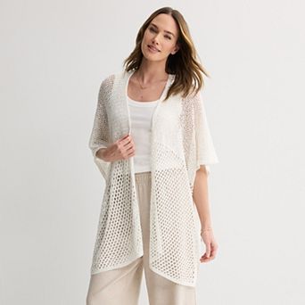 Women's Sonoma Goods For Life® Sequin Open Knit Ruana Topper