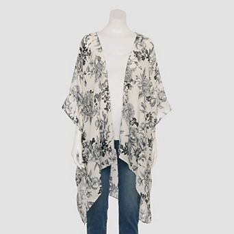 Women's Sonoma Goods For Life® Romantic Blooms Open-Front Ruana Topper
