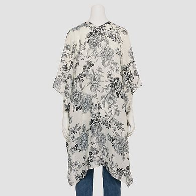 Women's Sonoma Goods For Life® Romantic Blooms Open-Front Ruana Topper