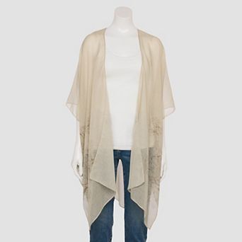 Women's Sonoma Goods For Life® Sketched Blooms Open-Front Ruana Topper