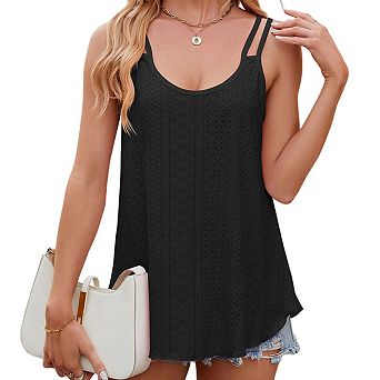 Women's Round Neck Tank Top Summer Casual Sleeveless T-shirt